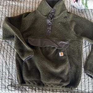 Carhartt Olive Sherpa Pullover